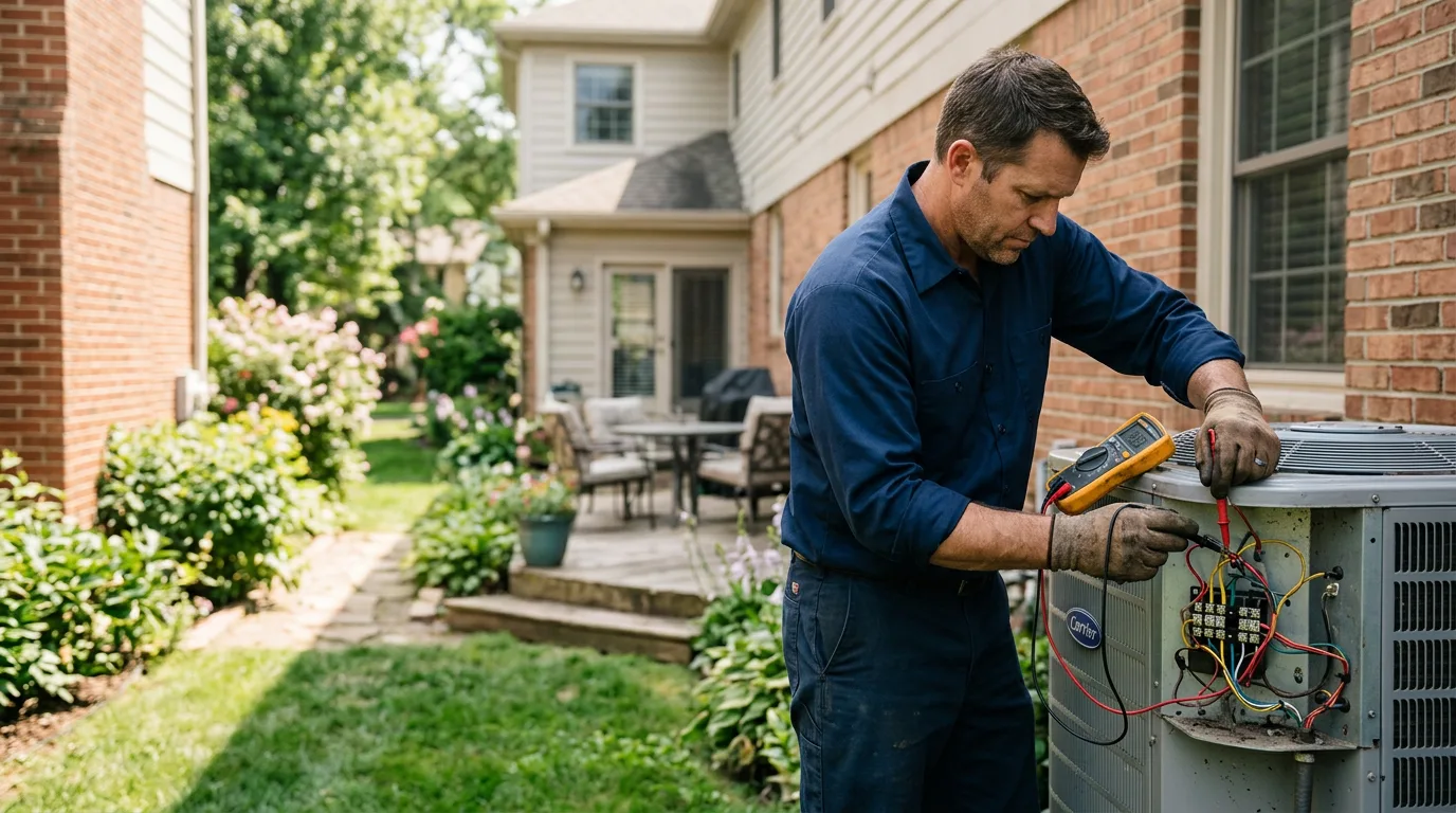 HVAC technician working near Glencoe, MN